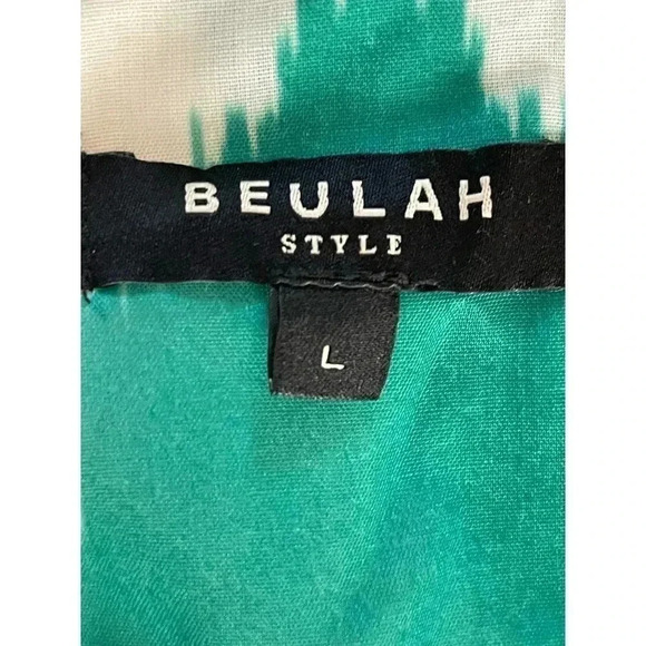 Tuckernuck Beulah Style Charlotte Chevron Printed Midi Dress Green size L - Picture 4 of 10